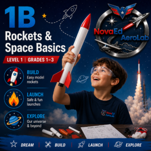 Launch rockets, explore space, and engineer your way to the stars — hands-on, every class.